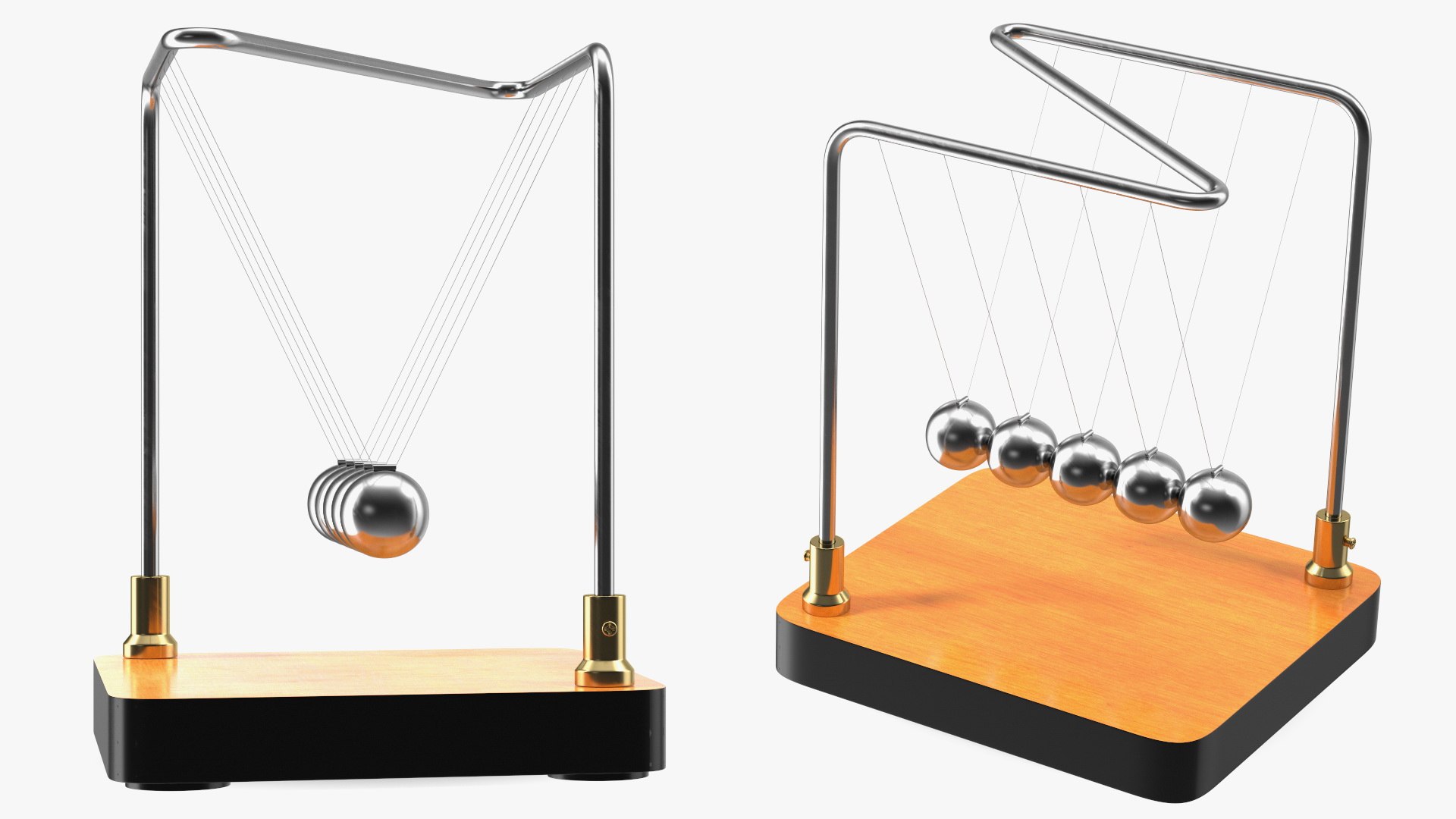 Newton Cradle Balance Balls 3D model preview