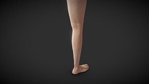 3D model Fit Female Anatomy - Leg and Foot base mesh