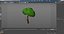 Small Cartoon Tree Crooked Simple Coloring 3D model