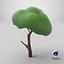 Small Cartoon Tree Crooked Simple Coloring 3D model