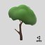 Small Cartoon Tree Crooked Simple Coloring 3D model