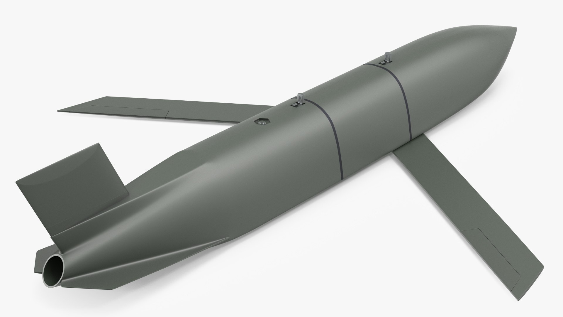 Cruise Missile Rigged 3D model preview