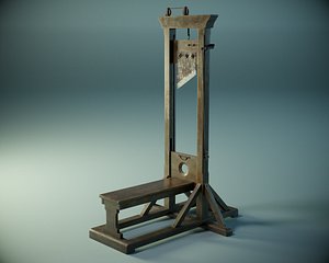 pbr guillotine 3d model