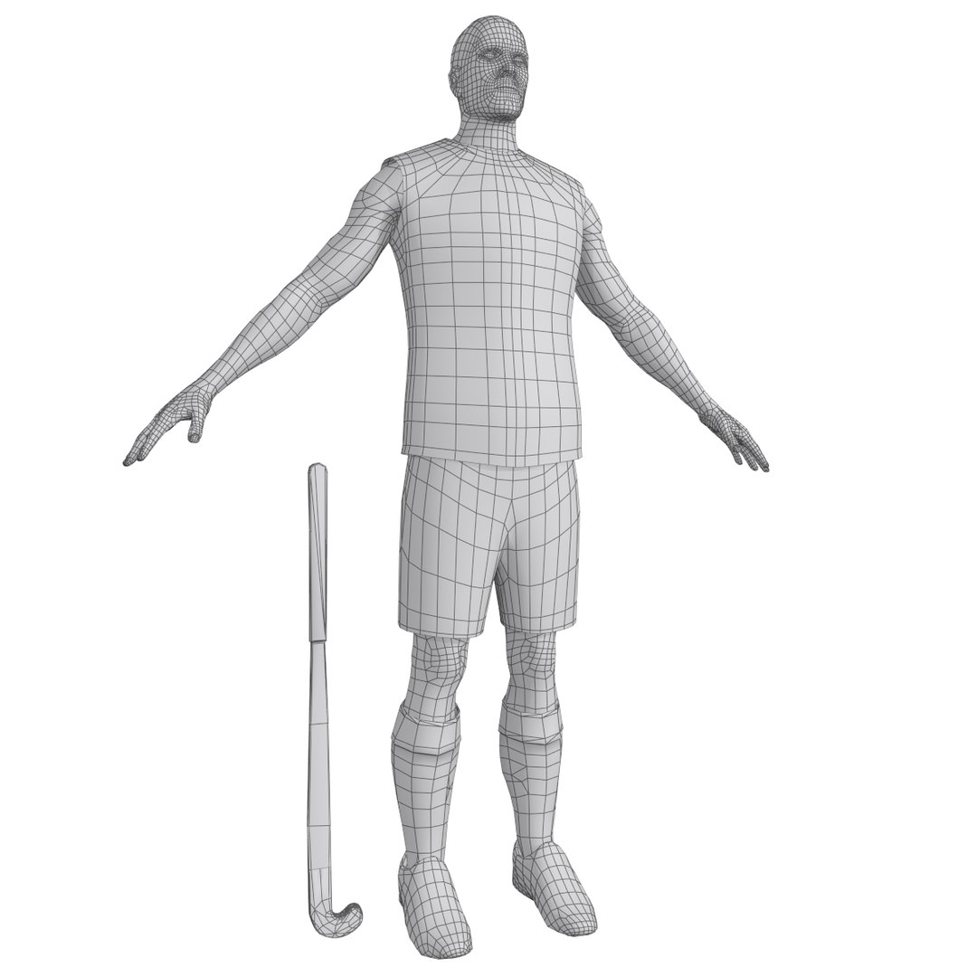 3ds max field hockey player 2