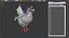 3D white chicken rigged