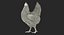 3D white chicken rigged
