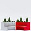 Curved planter bench one