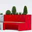 Curved planter bench one