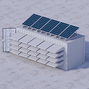 Container data center 3D model