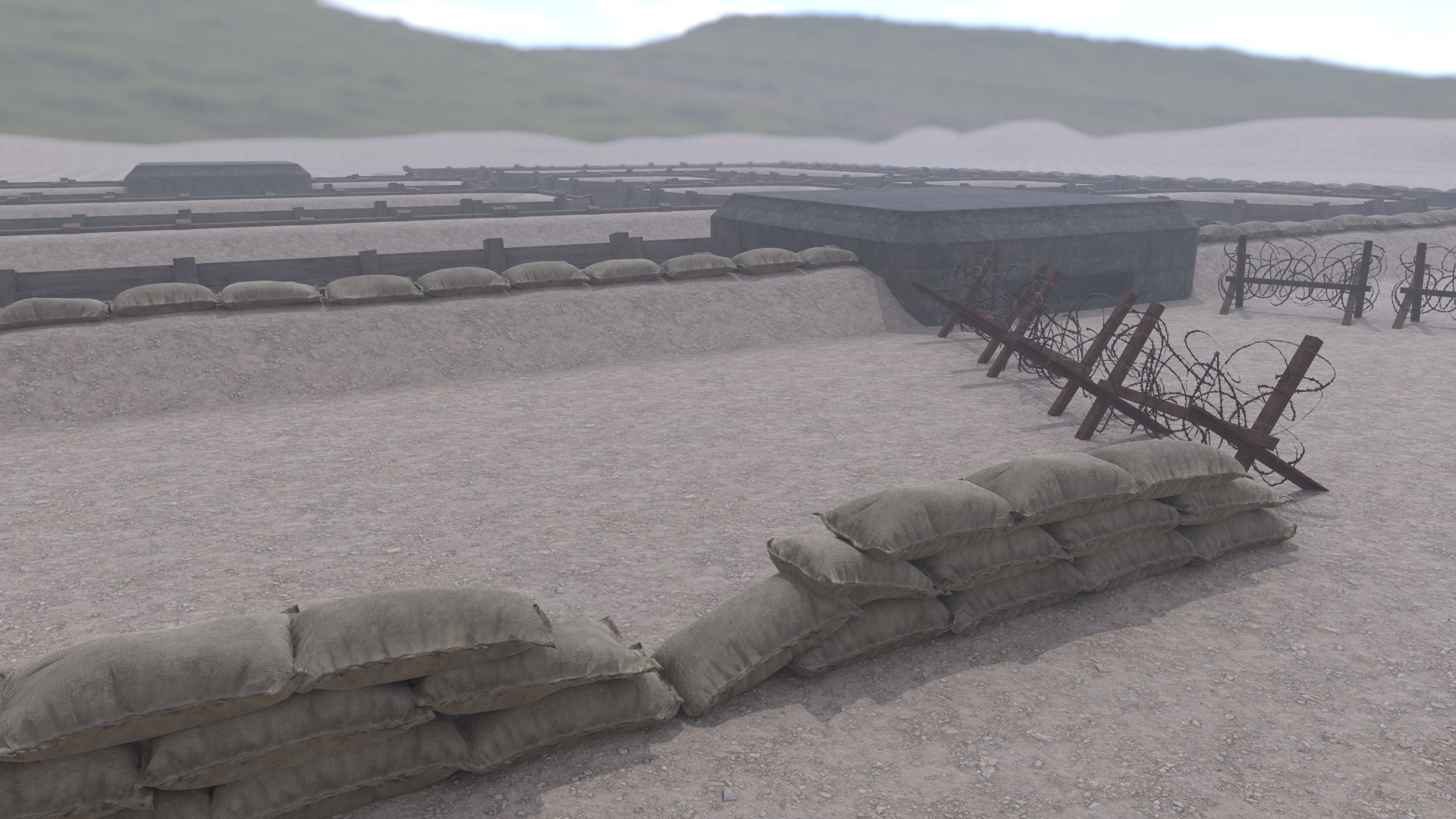 Lowpoly Modular War Trenches Kit 3D - TurboSquid 1967801