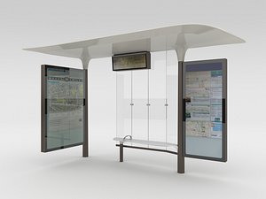 3d new paris bus stops