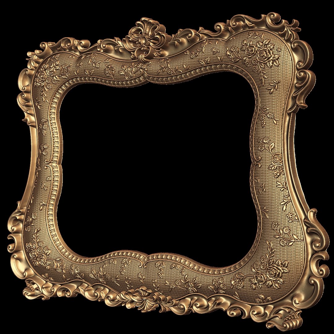 3d mirror frame stl cnc model