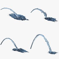 Pack of 4 Arch Fountain animations with variable flow rising on side - Duration of 20s at 30fps