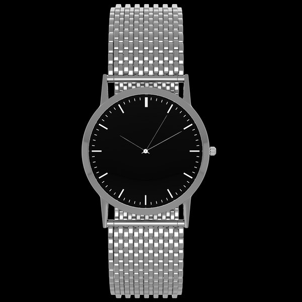 metal wrist watch 3D model