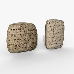 3d cuneiform clay tablets