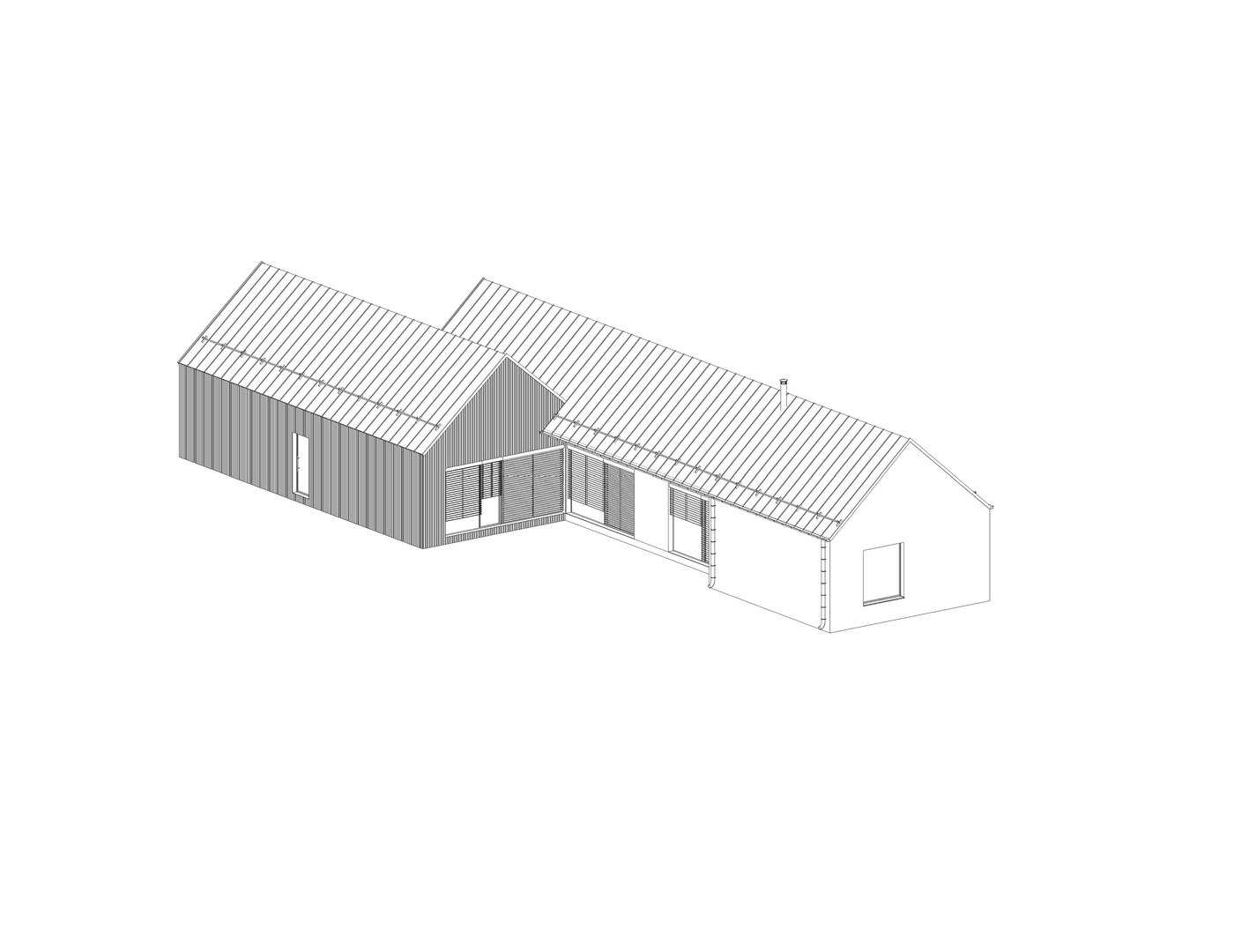 Family House 24 - Created With Fully Parametric Revit Families 3D Model ...