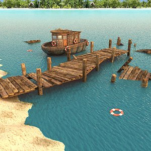 wooden pier 3ds