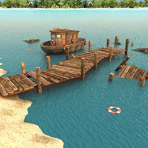 Wooden Pier Textured