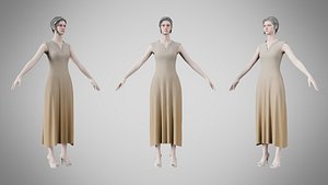 Dress 44 Grullo 3D model