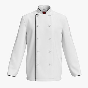 Long Sleeve Chef Jacket 3D