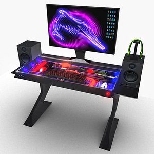 Cool computer desk 3D