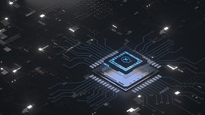 C4D Octane CPU chip core capacitance Scifi Circuit board 8 3D model