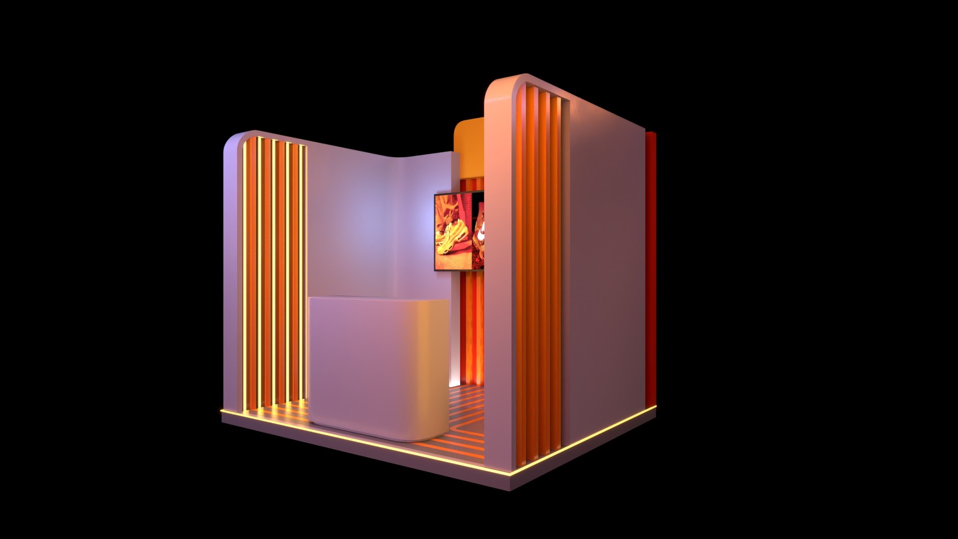 Booth Standard 3D Model - TurboSquid 2164355