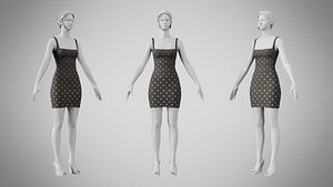 Dress 52 Dune 3D model