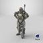 Soldier in Futuristic Exoskeleton Idle Pose
