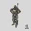 Soldier in Futuristic Exoskeleton Idle Pose