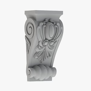Scroll Corbel 61 - 3D Printable 3D model