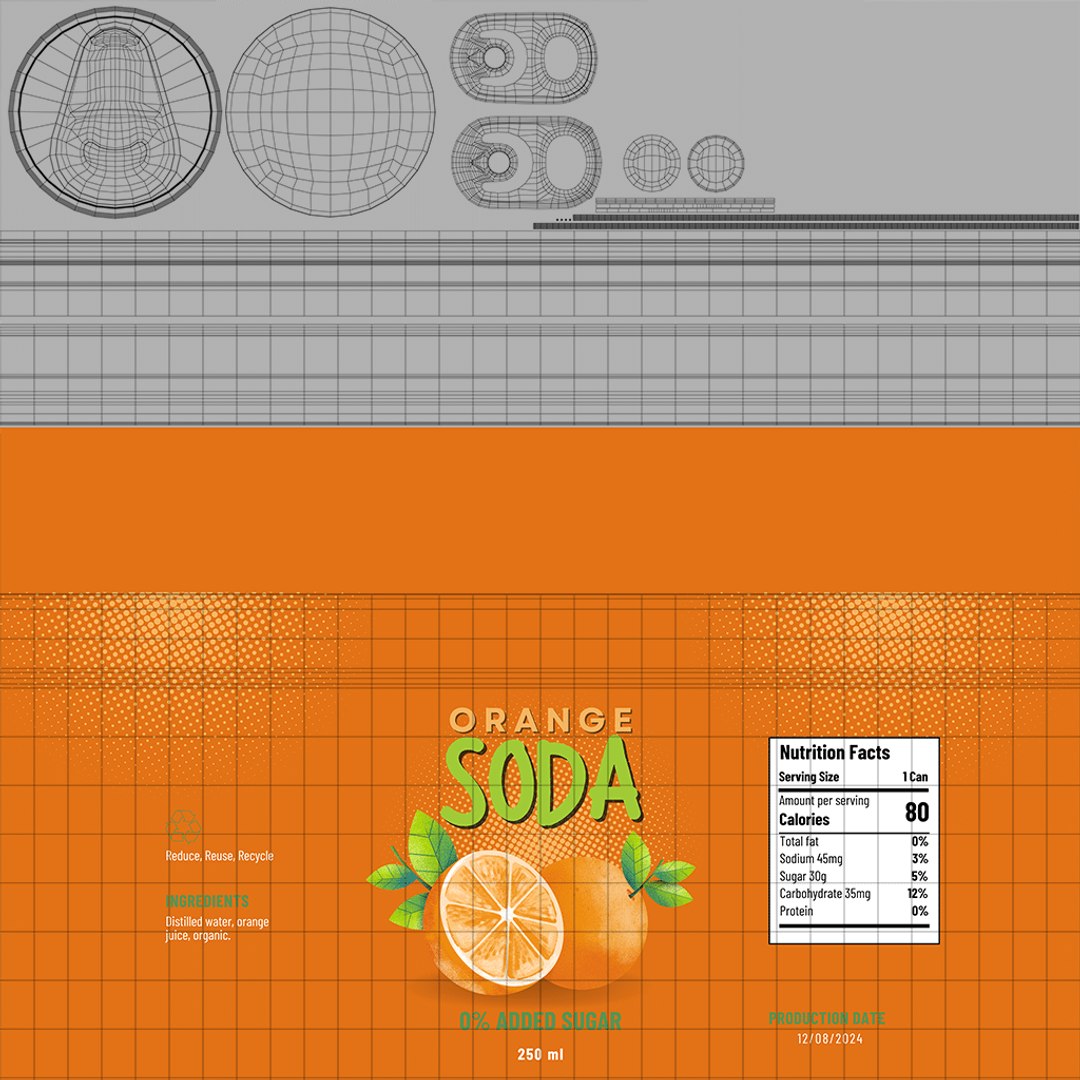 Standard Soda Can 250ml 3D Model - TurboSquid 2242604
