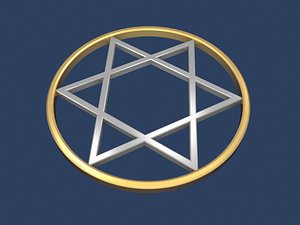 star david circle 3D model