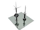 sf sensor towers 1 3d model