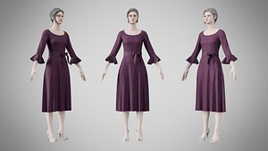 3D Dress 03 Grape model