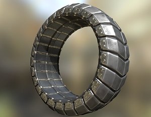 futuristic tire metal 3d dxf
