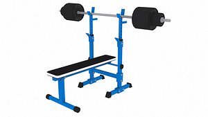 weightlifting bench 3d max