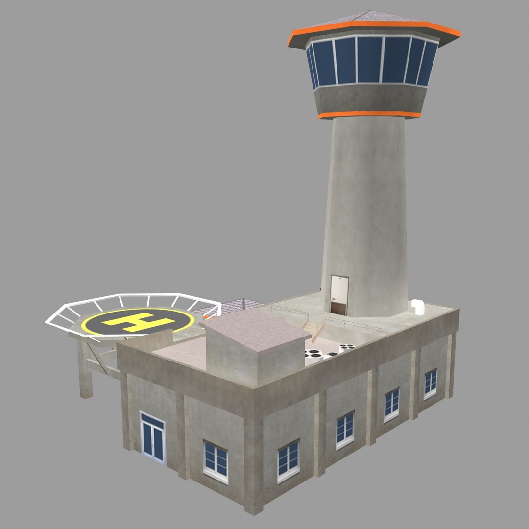 Air Traffic Control Tower Model - TurboSquid 1447955