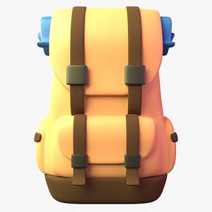 3D Backpack Travel 3D Illustration model