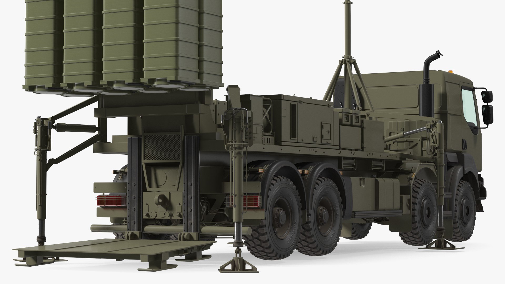 Mobile Medium Range Air Defense Missile System Armed Position 3D ...