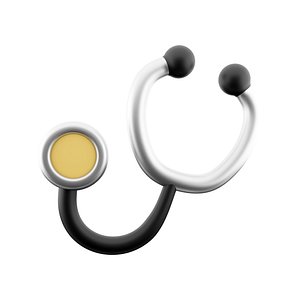 3D stethoscope icon