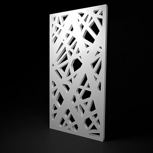 Low-poly CNC panel Lines hard lattice