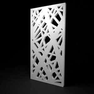 Low-poly CNC panel Lines hard lattice
