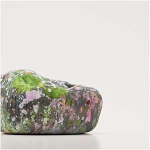 3D Abstract Organic Mossy Textured rock