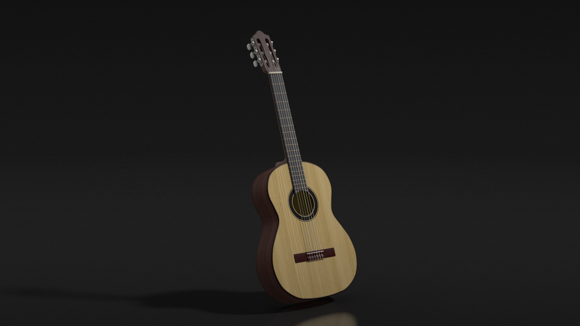 3D model classical nylon string guitar - TurboSquid 1704492