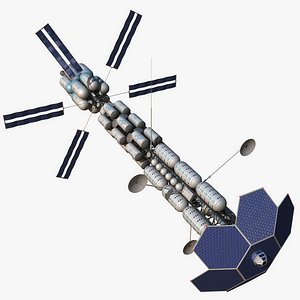 sci-fi space transport ship obj