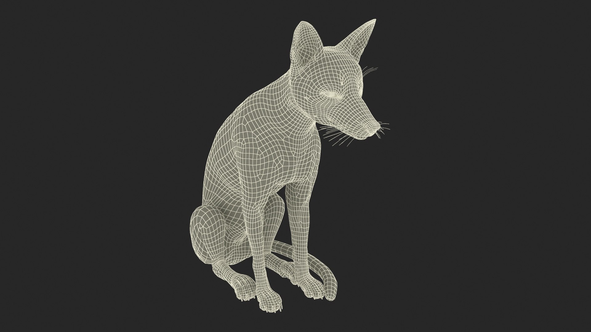 3D Model European Fox Sitting Pose Fur - TurboSquid 2182885
