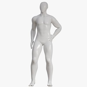Rigged Male mannequin 05 PBR model