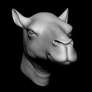 3D camel head base mesh