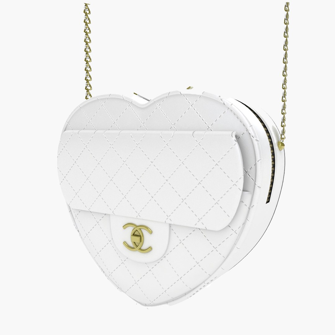 Chanel Heart Bag white 3D model TurboSquid 2010699